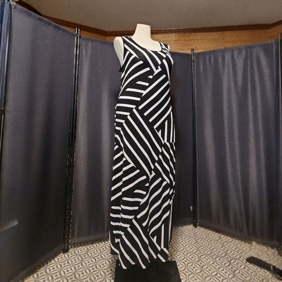 Moa Moa Dresses & Skirts - Black and White Striped Maxi Dress